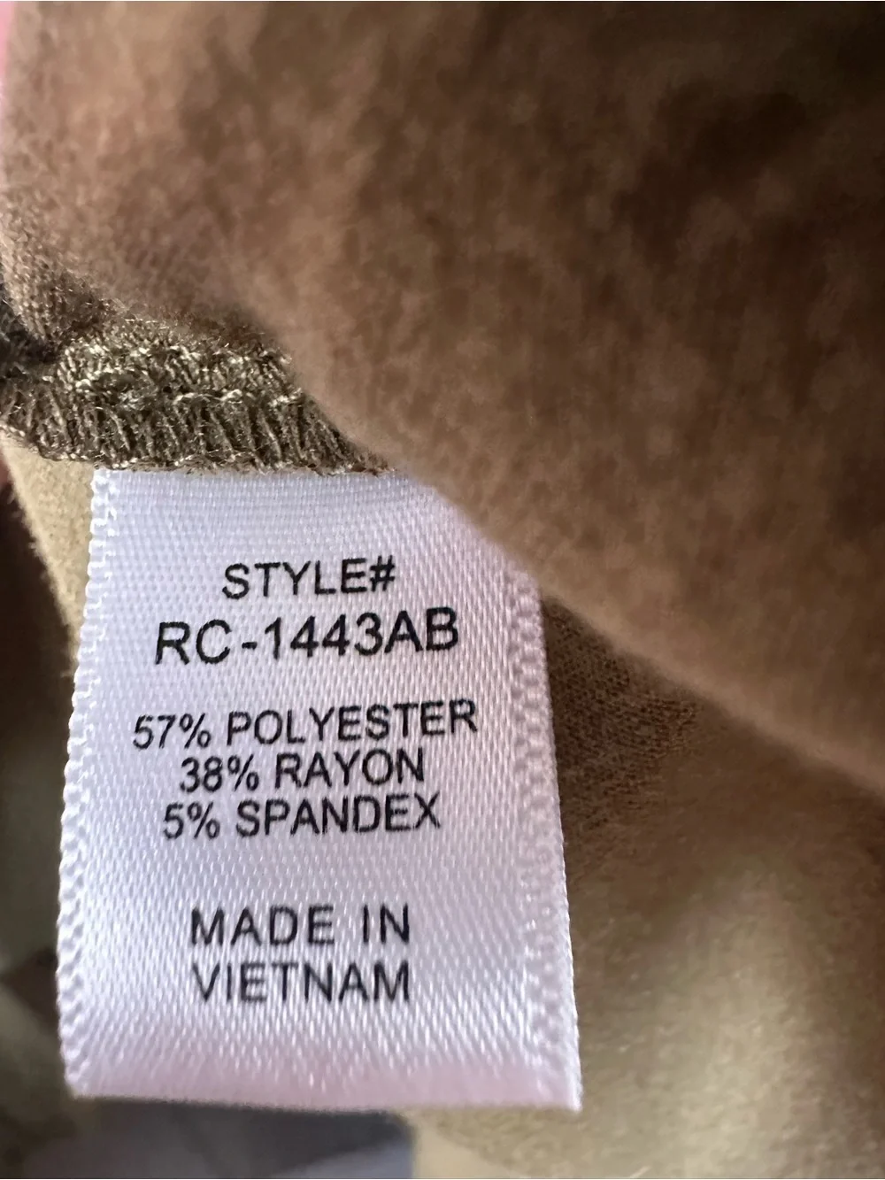 Zenana Outfitters Women's Jeans Label in Tan and White